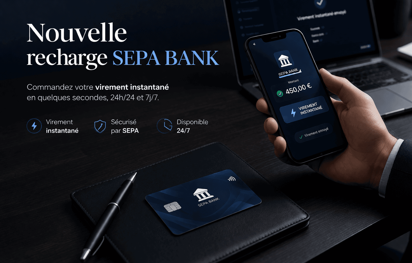 Recharge SEPA BANK — Virement bancaire en ligne
